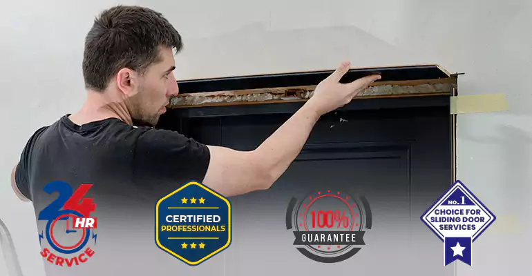 Wood Door Crack and Hole Repair in Sunrise